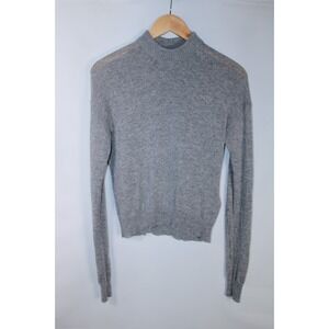 Allude Women's XS Gray Mock Neck Wool Cashmere Sweater